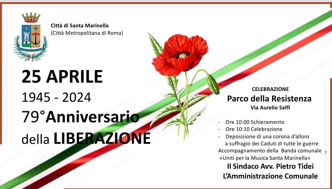 25 APRILE 2024 - 79° ANNIVERSARIO DELLA LIBERAZIONE D'ITALIA